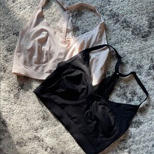 Soma Black and Light Pink Bralette Set